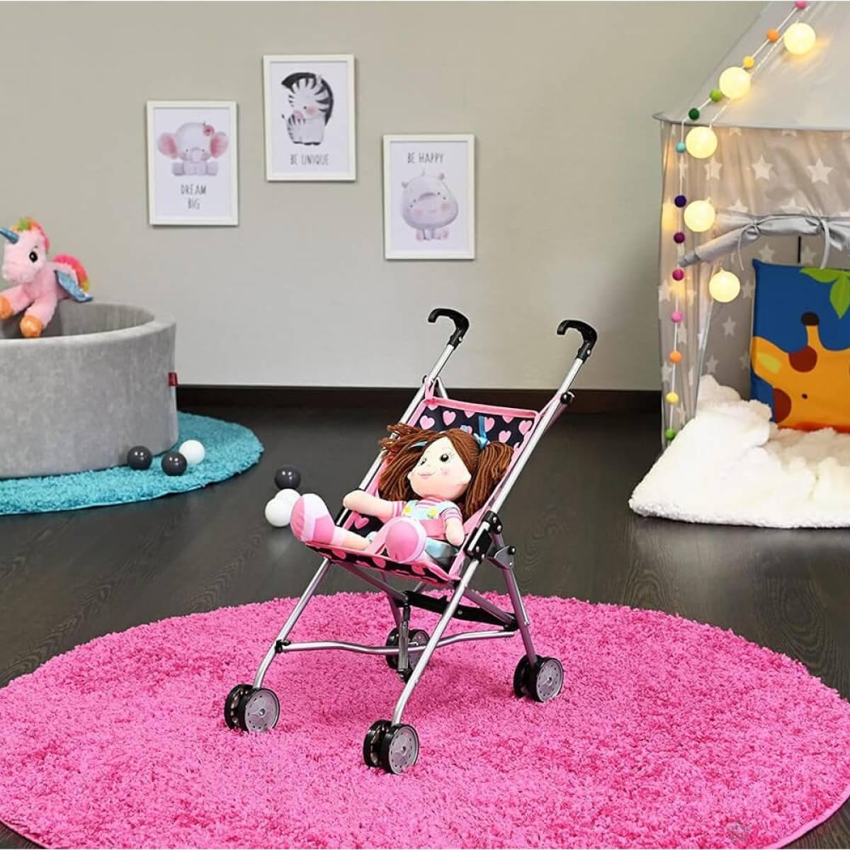 Kolica za lutke SIM Pink hearts 168413 