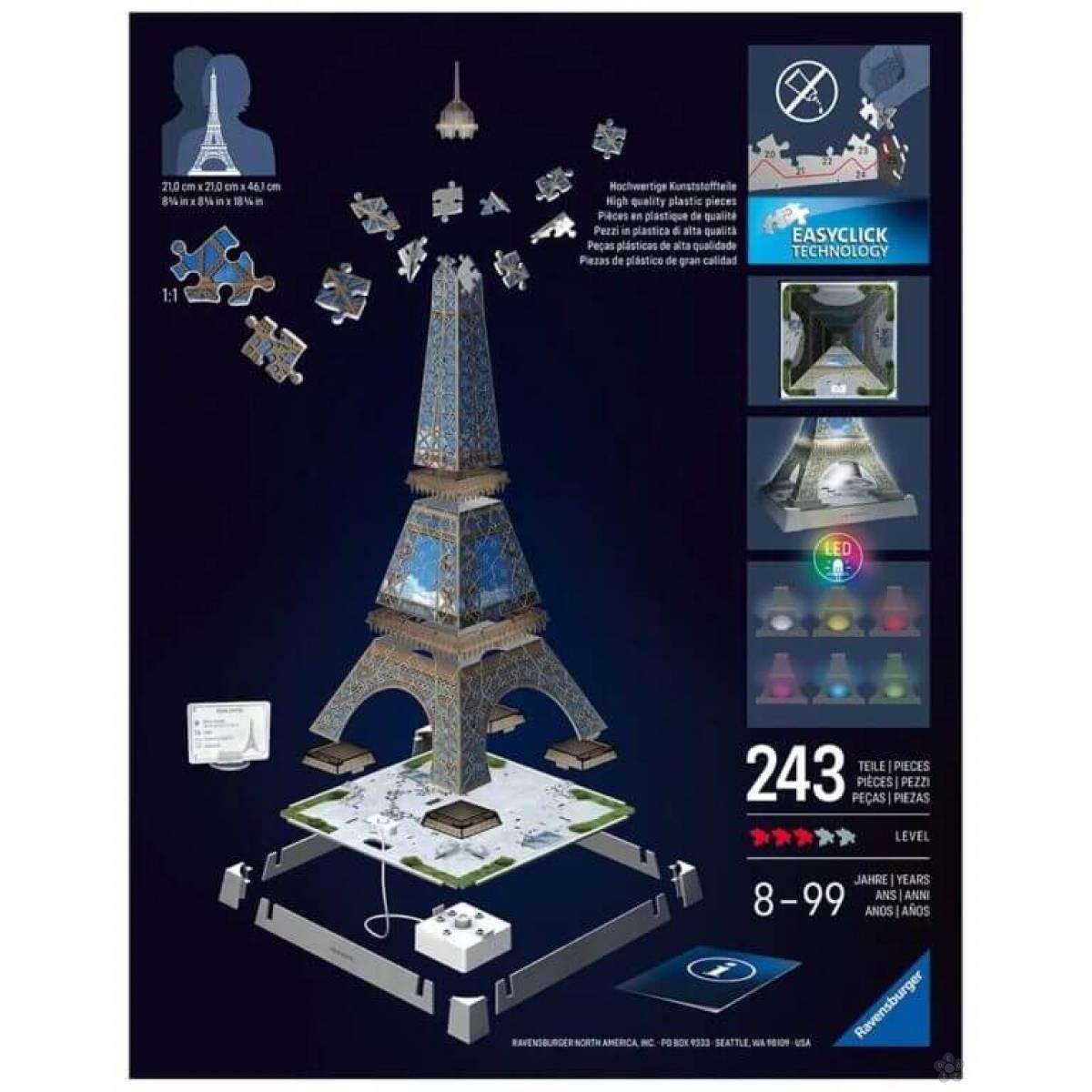 Ravensburger 3D puzzle Ajfelov toranj sa svetlom RA12008024 