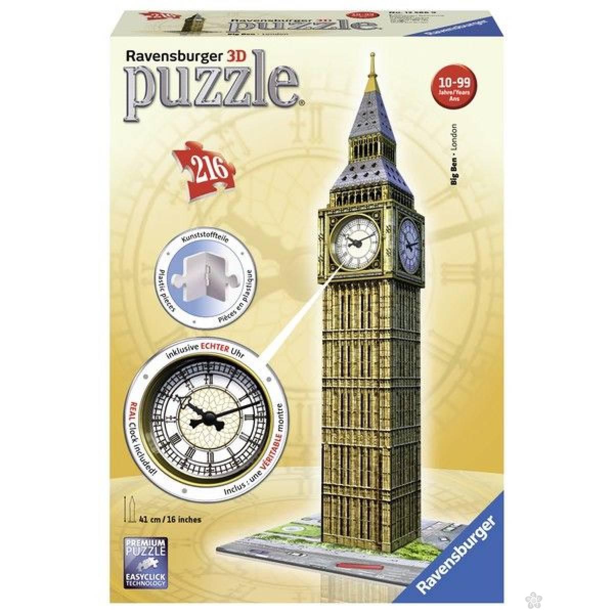 Ravensburger 3D puzzle Big Ben sa satom RA12586 