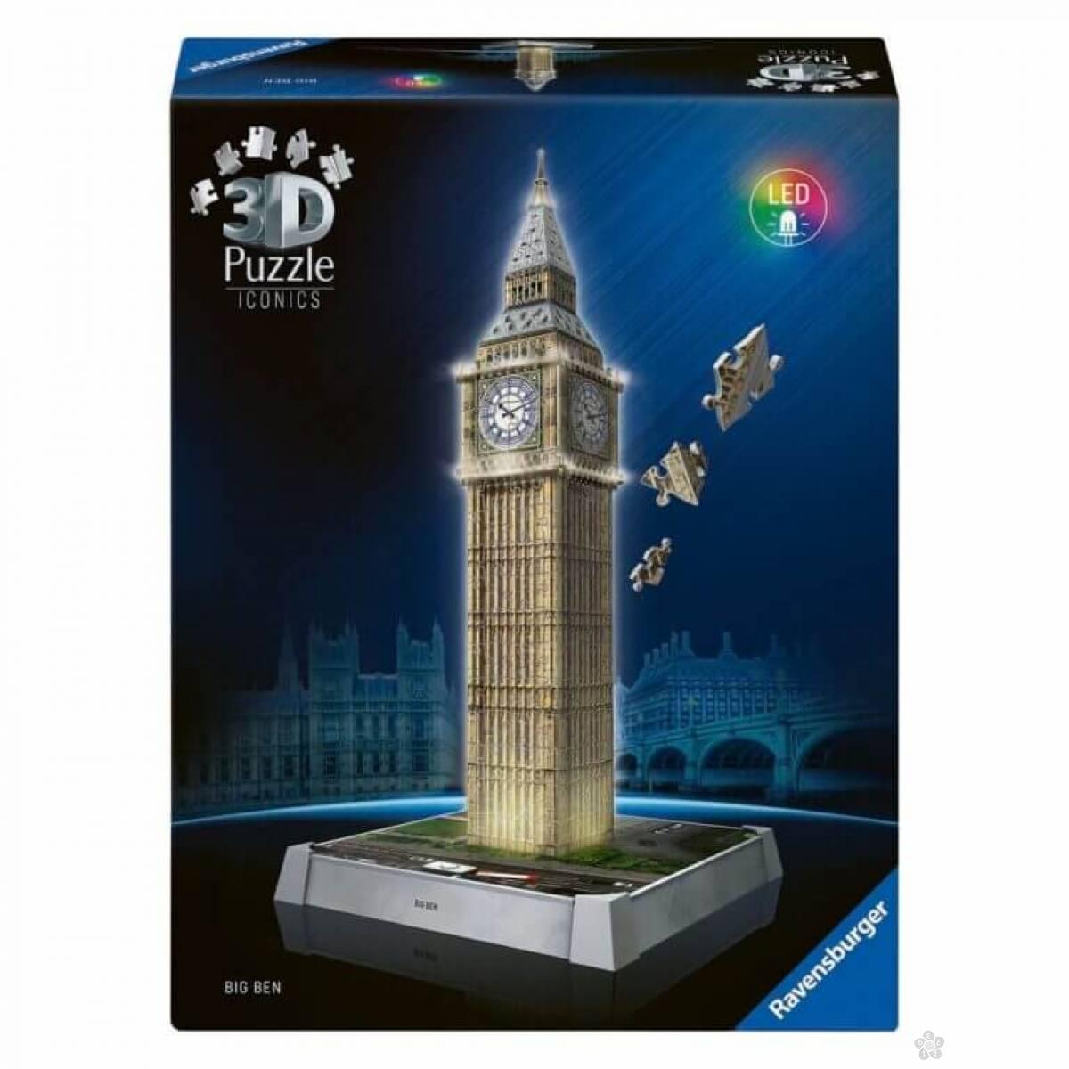 Ravensburger 3D puzzle Big Ben sa svetlom RA12008025 