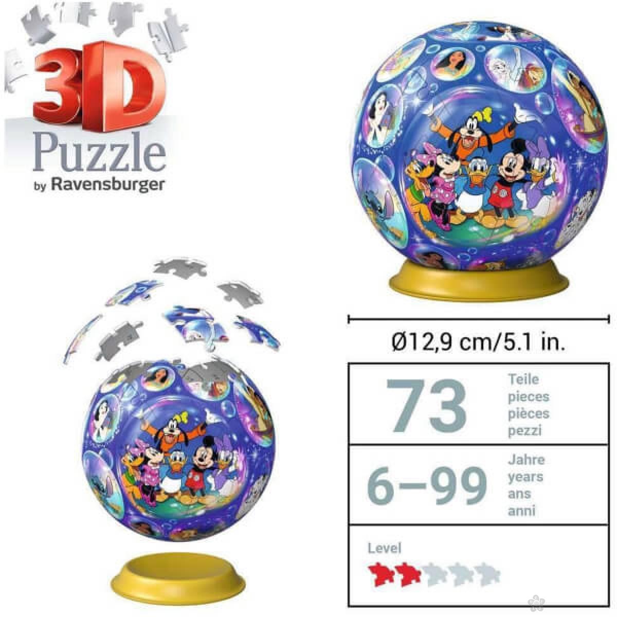 Ravensburger 3D puzzle Kugla sa Disney likovima RA11561 