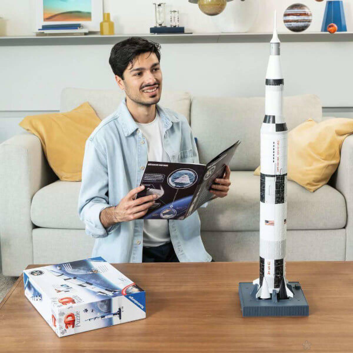 Ravensburger 3D puzzle Model rakete Apolo Saturn V, RA11545 