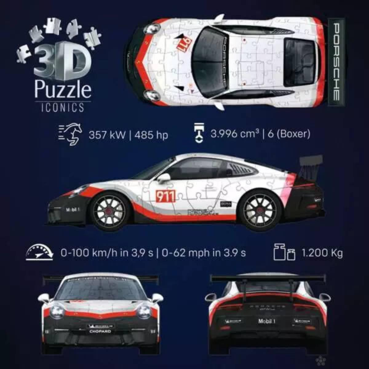 Ravensburger 3D puzzle Porsche 911 GT3 Cup RA12008039 