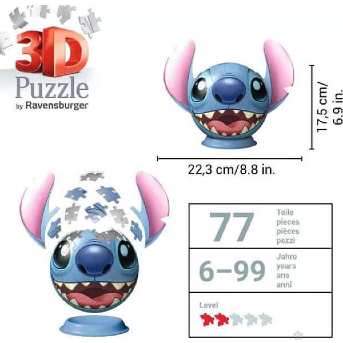 Ravensburger 3D puzzle Stitch sa ušima RA11574 
