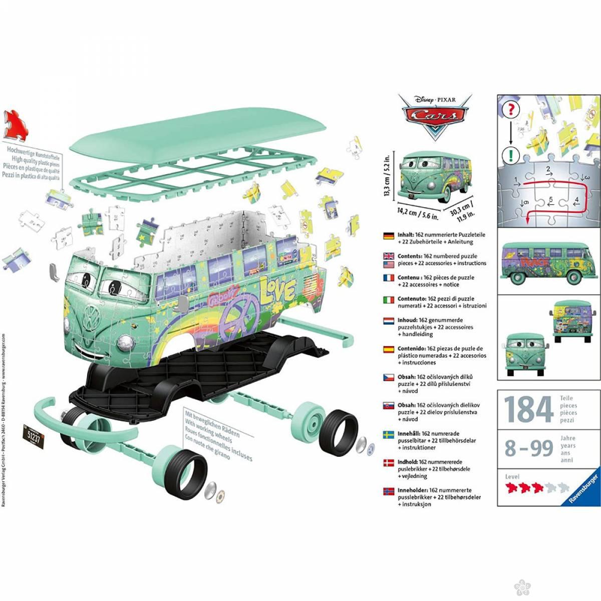 Ravensburger 3D puzzle VW bus T1 Cars RA11185 