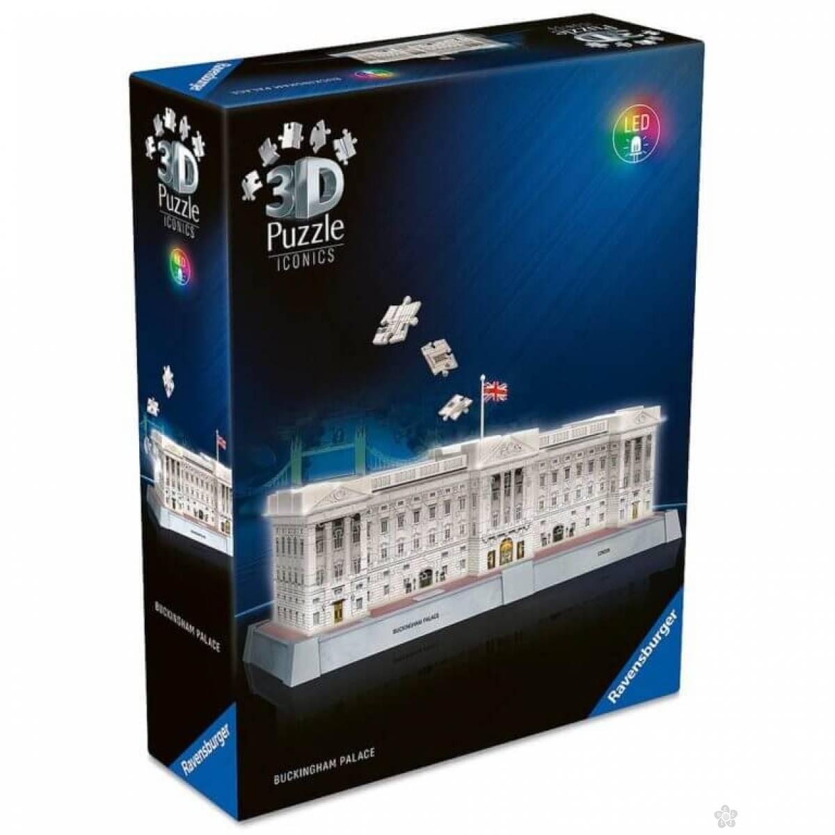 Ravensburger 3D puzzle Buckinghamska palata sa svetlom RA12008031 