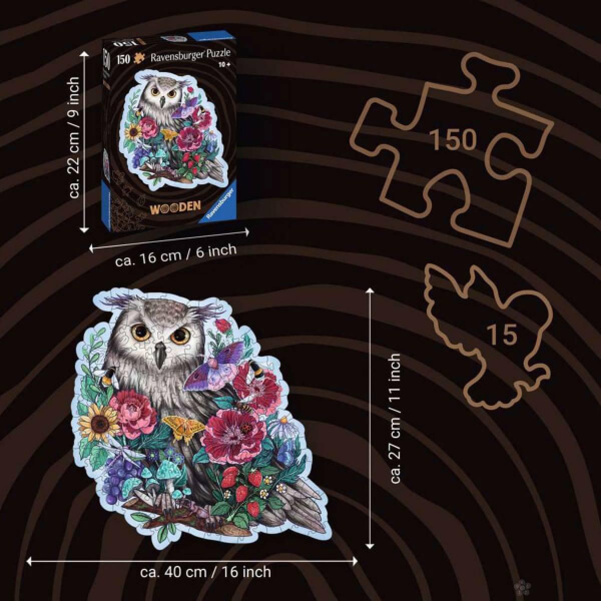 Ravensburger drvene puzzle Sova RA1751 