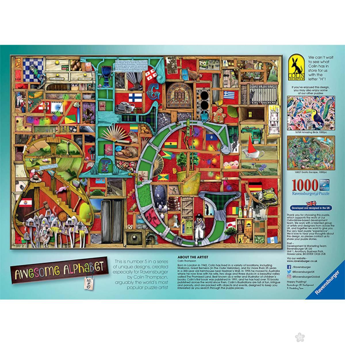 Ravensburger puzzla Alfabet F i G RA16761 