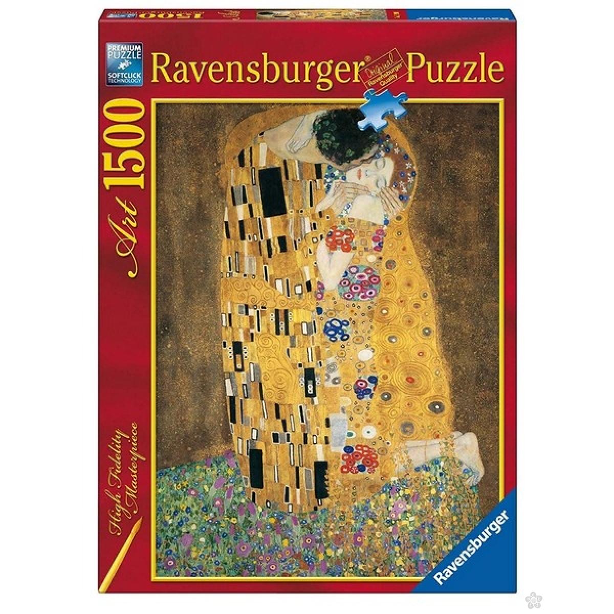Ravensburger puzzle (slagalice) - Klimt Poljubc RA16290 
