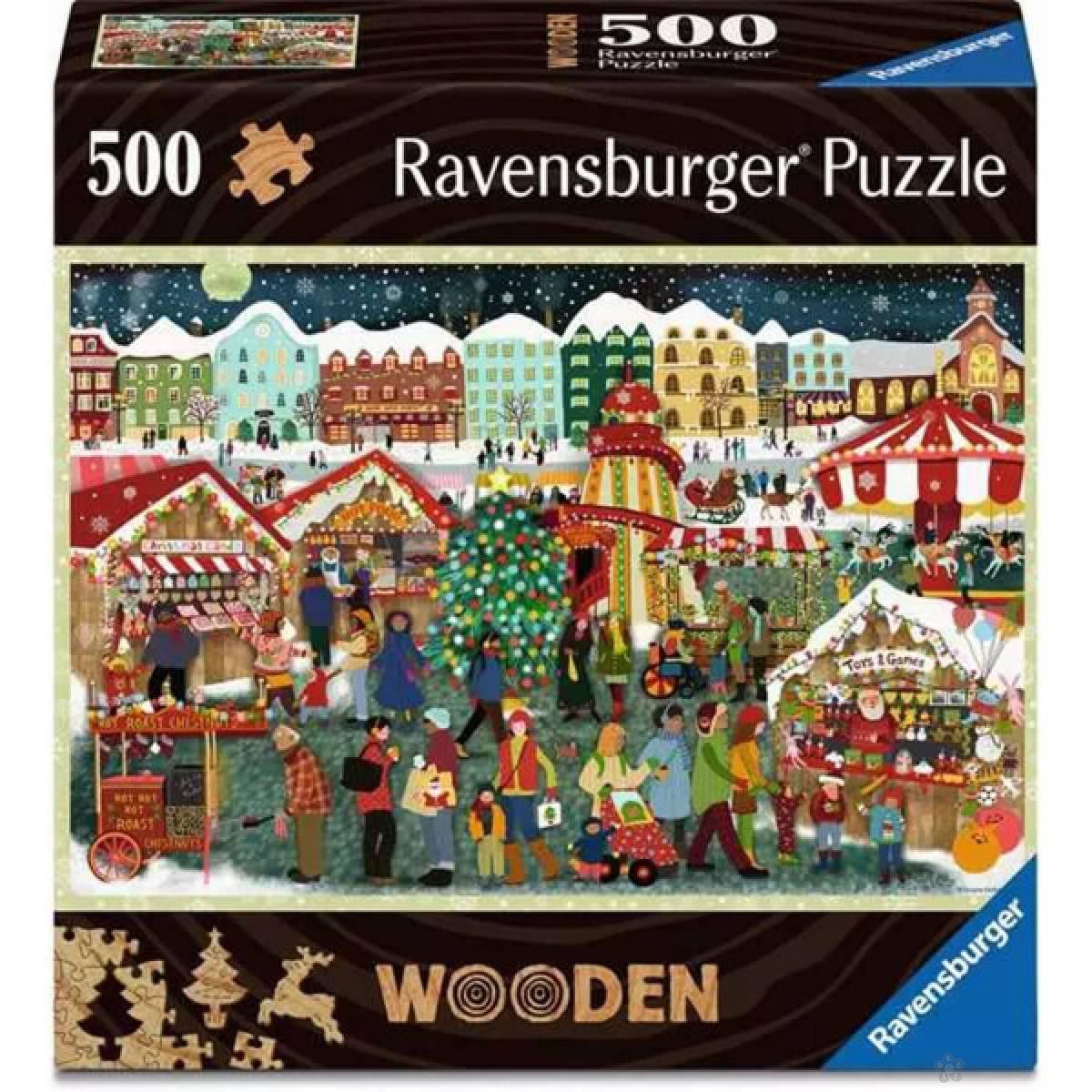 Ravensburger puzzle Božićni Market od drveta RA12001539 