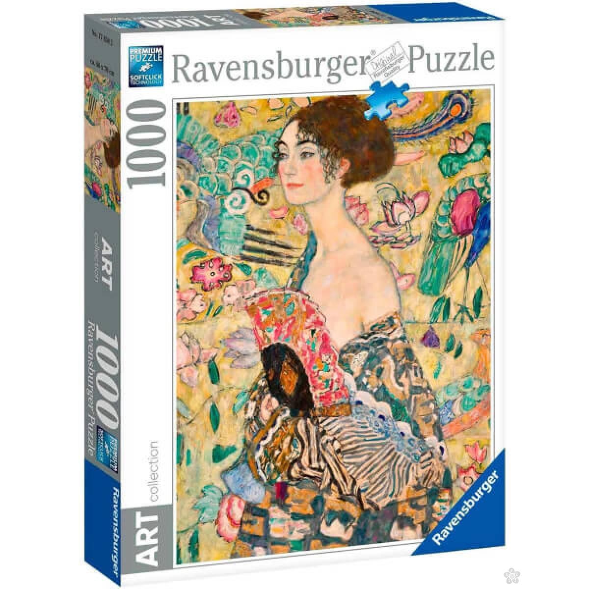 Ravensburger puzzle Klimt: Dama sa lepezom RA12001132 