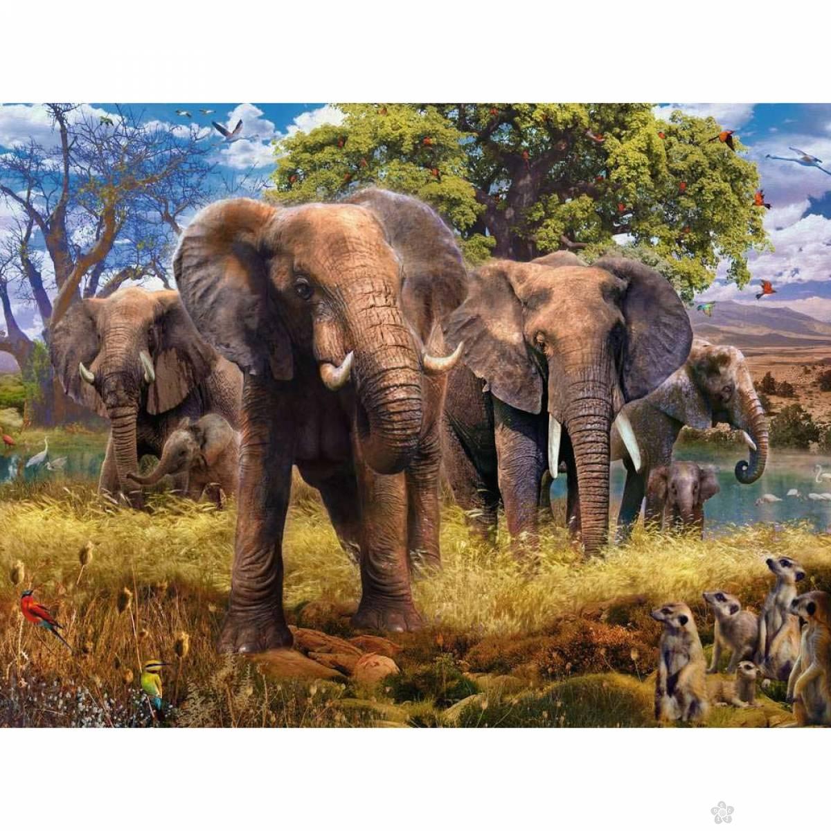 Ravensburger puzzle Slonovi RA15040 