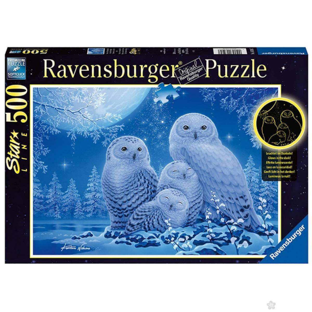 Ravensburger puzzle Sove na mesečini RA16595 