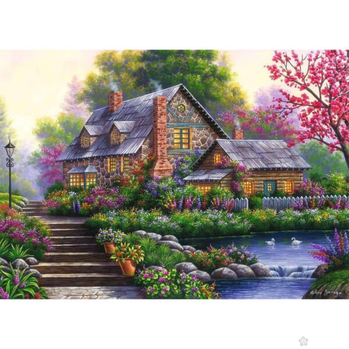 Ravensburger puzzle Romantična koliba RA12000464 