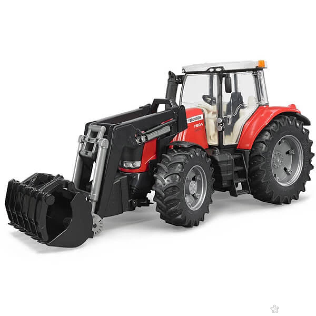 Traktor Bruder Massey Ferguson 7600 sa utovarivačem 030476 
