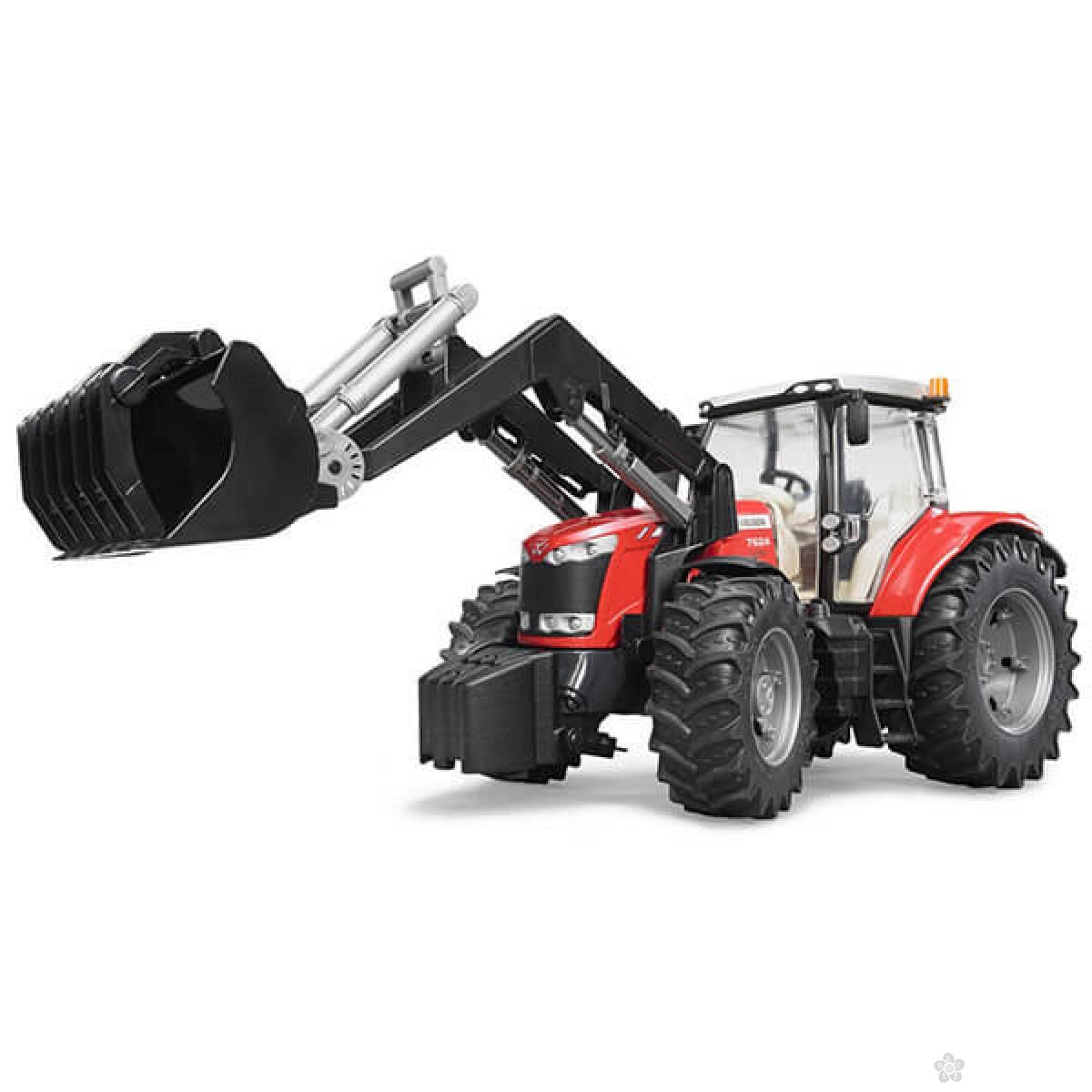 Traktor Bruder Massey Ferguson 7600 sa utovarivačem 030476 