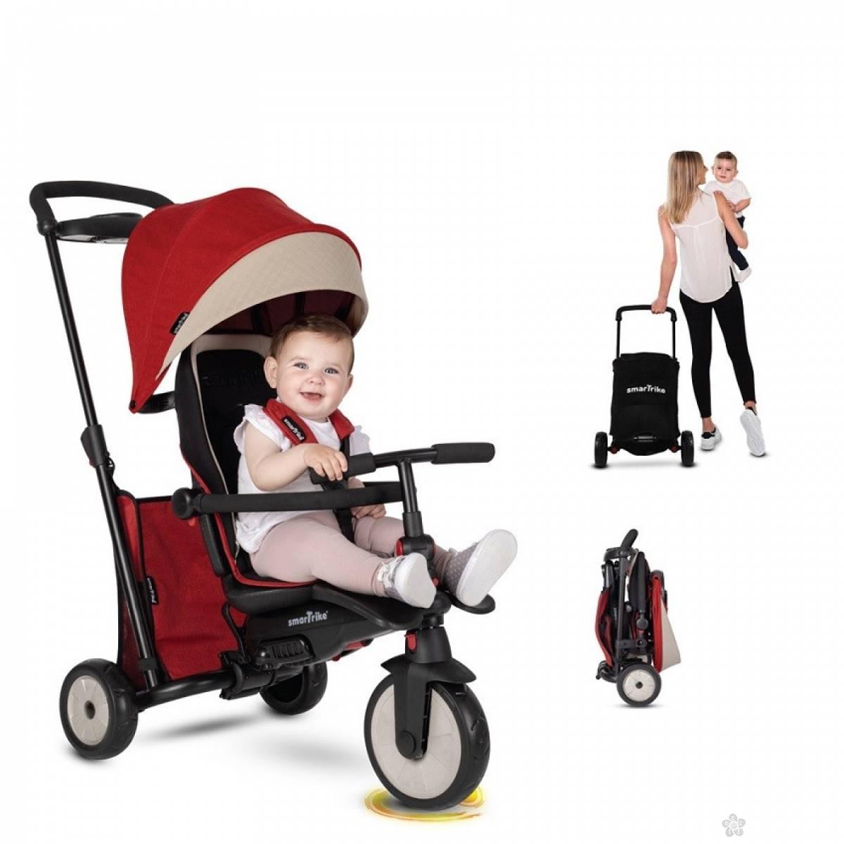 Tricikl Smart Trike Folding 500 plus 9M+ red melange 5055000 