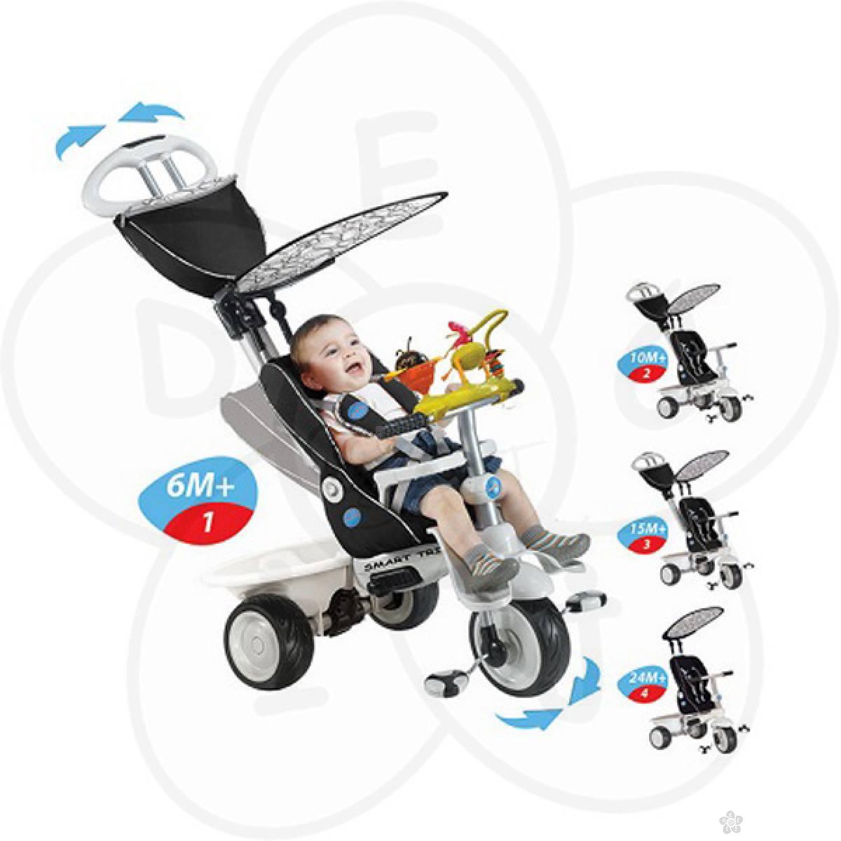 Tricikl Smart Trike Recliner Black 4 u 1 1915502 tricikli za decu veliki izbor De ji sajt